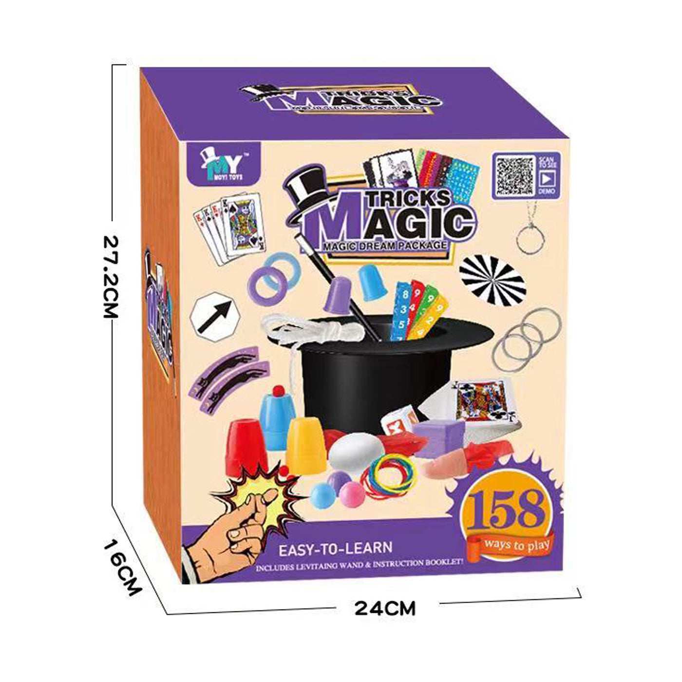 Magic tricks kit for kids with 70+ tricks and magic props